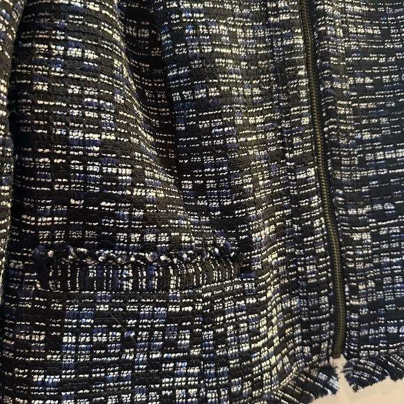 Banana Republic tweed suit zipper jacket blazer size 12 - Picture 2 of 6